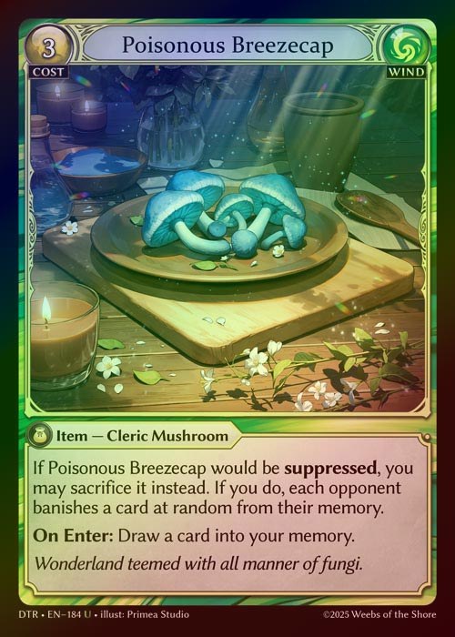 【FOIL】[Wind] Poisonous Breezecap [DTR184-U]