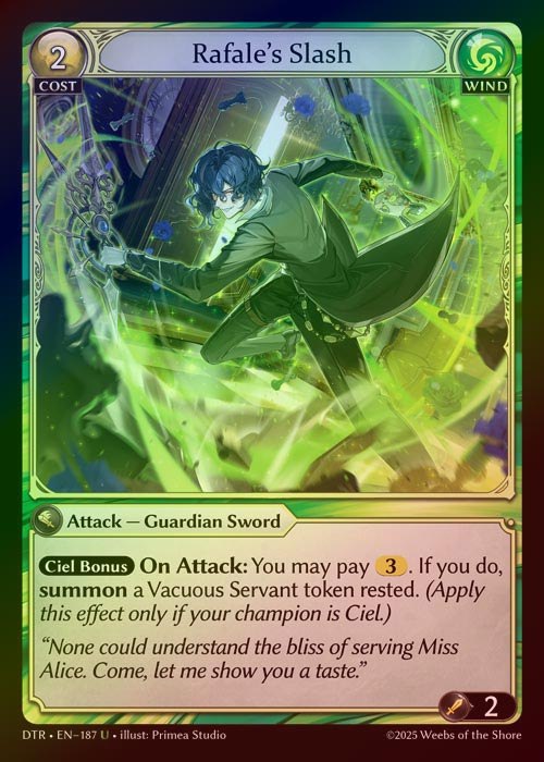 【FOIL】[Wind] Rafale's Slash [DTR187-U]