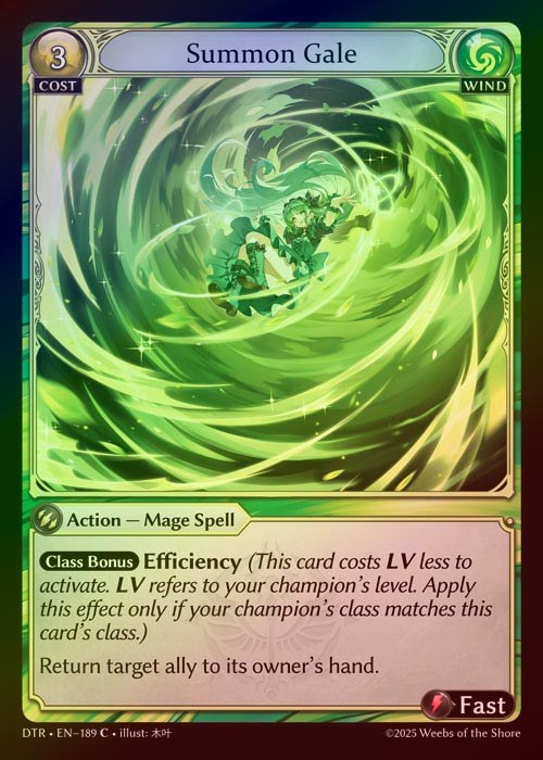 【FOIL】[Wind] Summon Gale [DTR189-C]