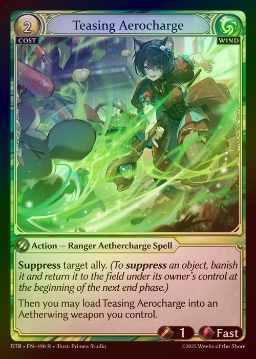 【FOIL】[Wind] Teasing Aerocharge [DTR190-R]