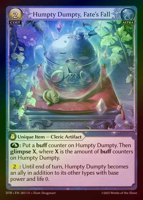【FOIL】[Astra] Humpty Dumpty, Fate's Fall [DTR203-SR]