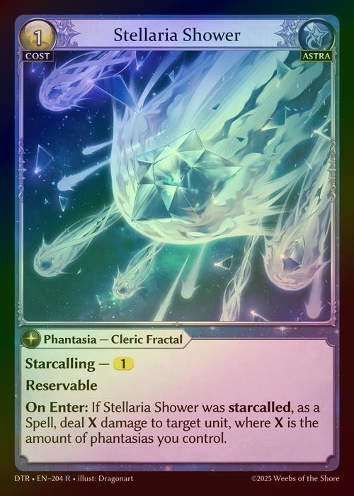 【FOIL】[Astra] Stellaria Shower [DTR204-R]