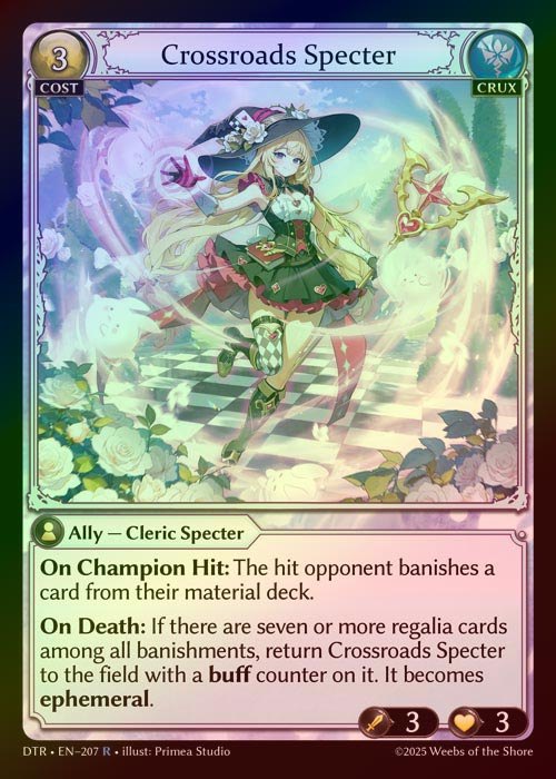【FOIL】[Crux] Crossroads Specter [DTR207-R]