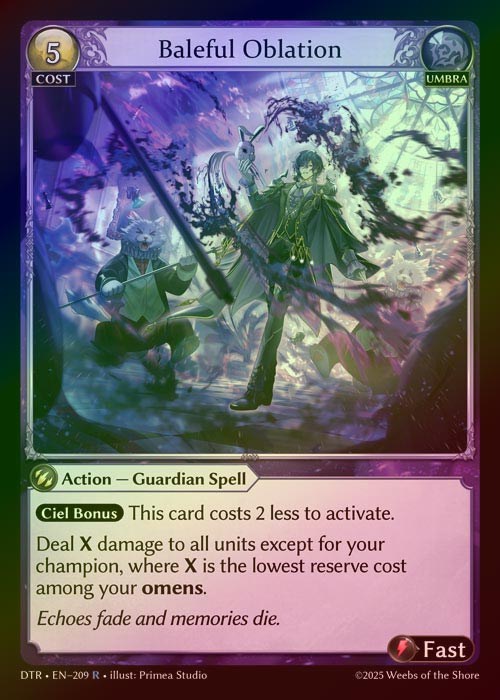 【FOIL】[Umbra] Baleful Oblation [DTR209-R]