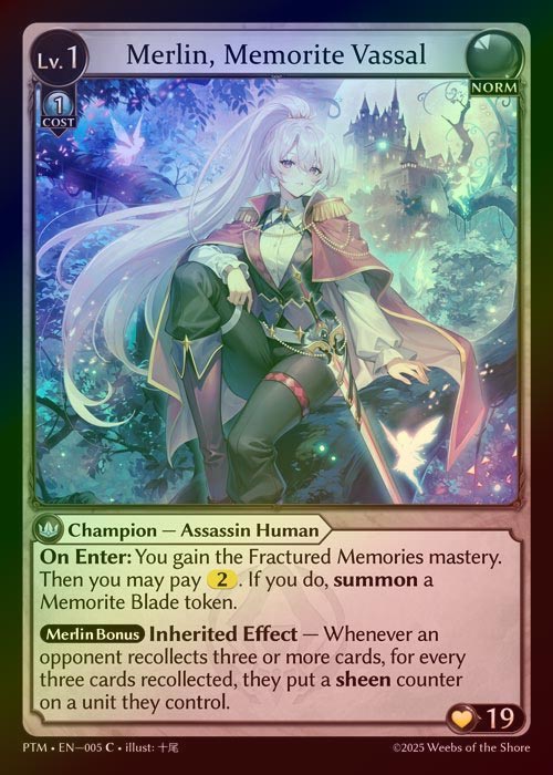 【FOIL】[Norm] Merlin, Memorite Vassal [PTM005-C]