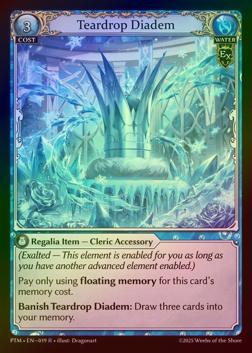 【FOIL】[Water] Teardrop Diadem [PTM019-R]