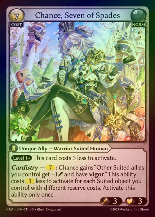 【FOIL】[Norm] Chance, Seven of Spades [PTM031-SR]