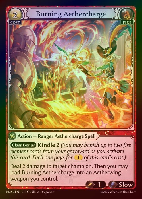 【FOIL】[Fire] Burning Aethercharge [PTM079-C]