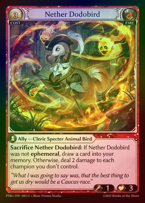 【FOIL】[Fire] Nether Dodobird [PTM092-U]