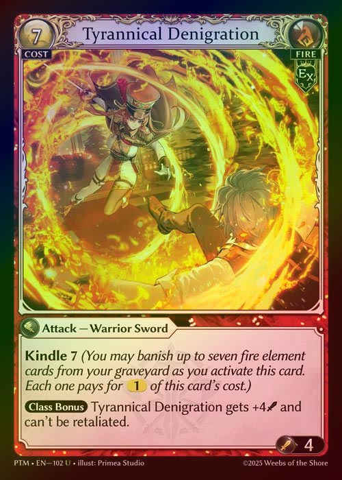 【FOIL】[Fire] Tyrannical Denigration [PTM102-U]