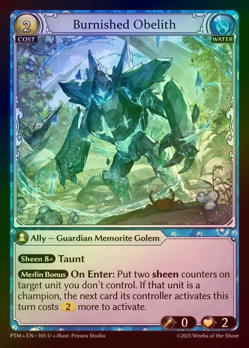 【FOIL】[Water] Burnished Obelith [PTM105-U]