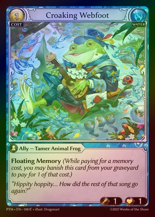 【FOIL】[Water] Croaking Webfoot [PTM108-C]