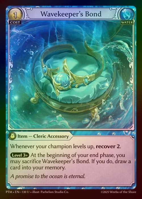 【FOIL】[Water] Wavekeeper's Bond [PTM130-U]