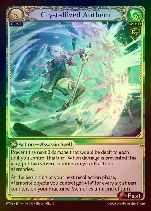 【FOIL】[Wind] Crystallized Anthem [PTM140-SR]