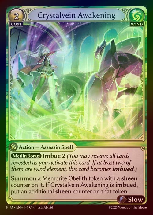 【FOIL】[Wind] Crystalvein Awakening [PTM141-C]