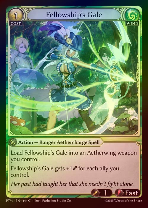 【FOIL】[Wind] Fellowship's Gale [PTM144-C]
