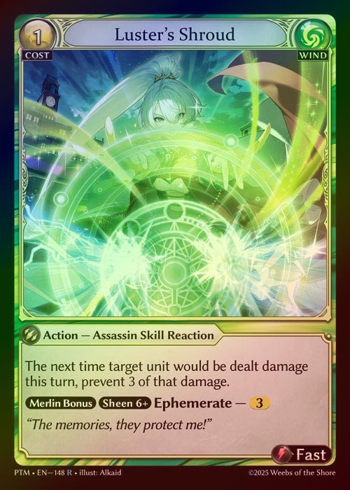 【FOIL】[Wind] Luster's Shroud [PTM148-R]