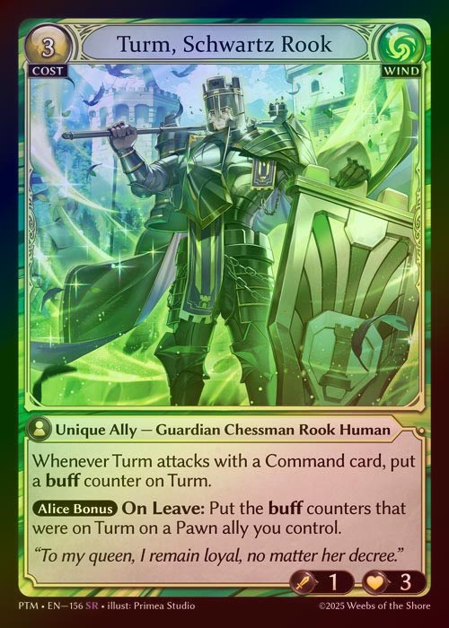 【FOIL】[Wind] Turm, Schwartz Rook [PTM156-SR]