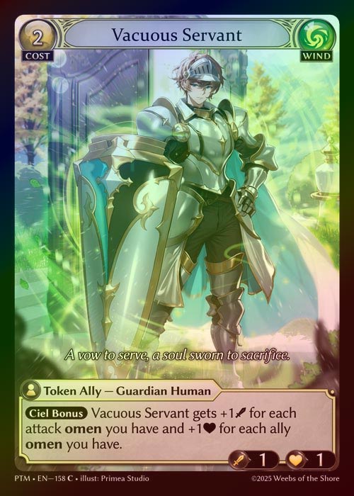 【FOIL】[Wind] Vacuous Servant [PTM158-C]