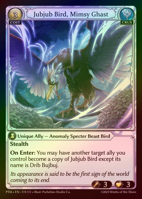 【FOIL】[Crux] Jubjub Bird, Mimsy Ghast [PTM174-SR]