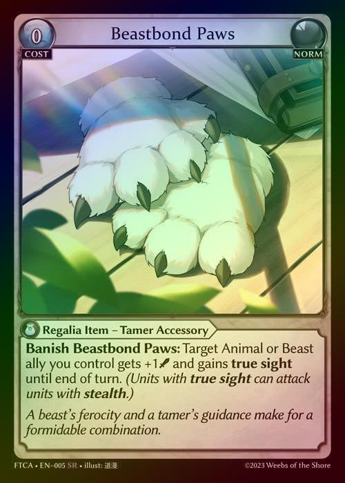 【FOIL】[Norm] Beastbond Paws [FTCA005-SR] Armaments