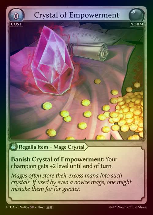 【FOIL】[Norm] Crystal of Empowerment [FTCA006-SR] Armaments