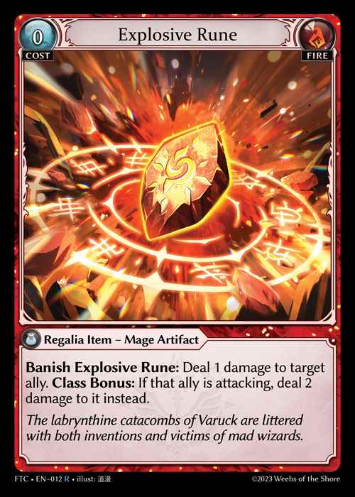 [Fire] Explosive Rune [FTC012-R]