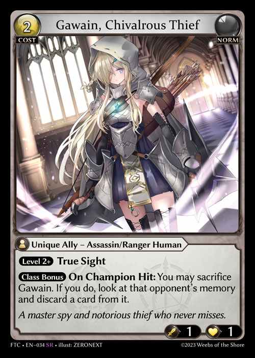 [Norm] Gawain, Chivalrous Thief [FTC034-SR]