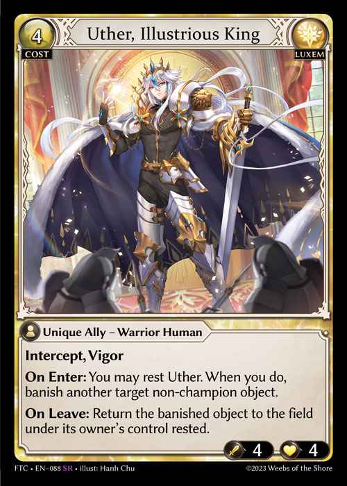 [Luxem] Uther, Illustrious King [FTC088-SR]