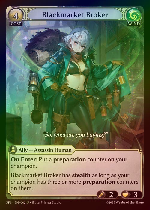 【FOIL】[Wind] Blackmarket Broker [SP3_002-U]