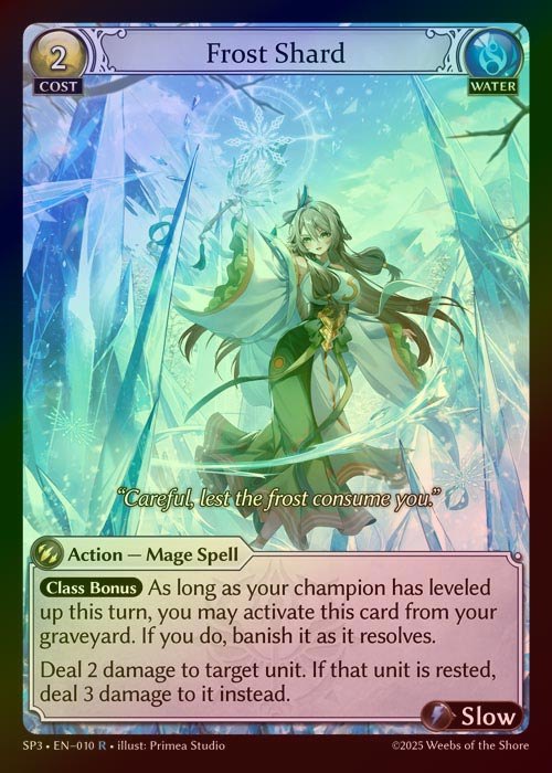 【FOIL】[Water] Frost Shard [SP3_010-R]
