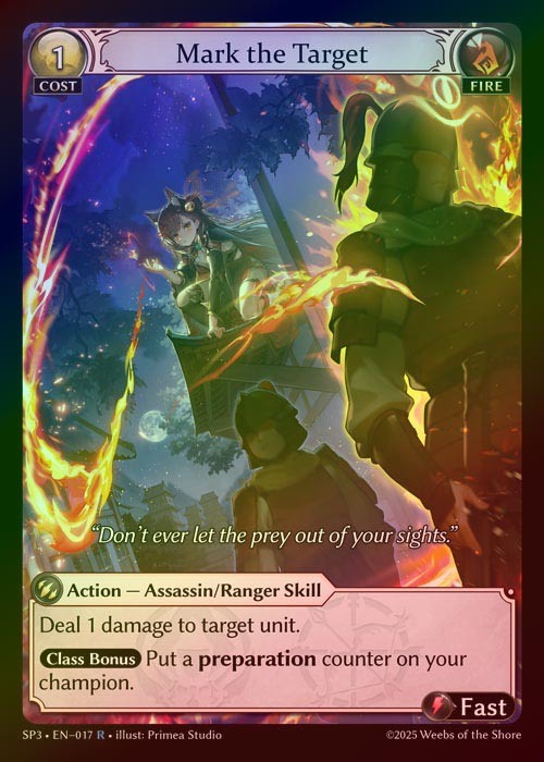【FOIL】[Fire] Mark the Target [SP3_017-R]