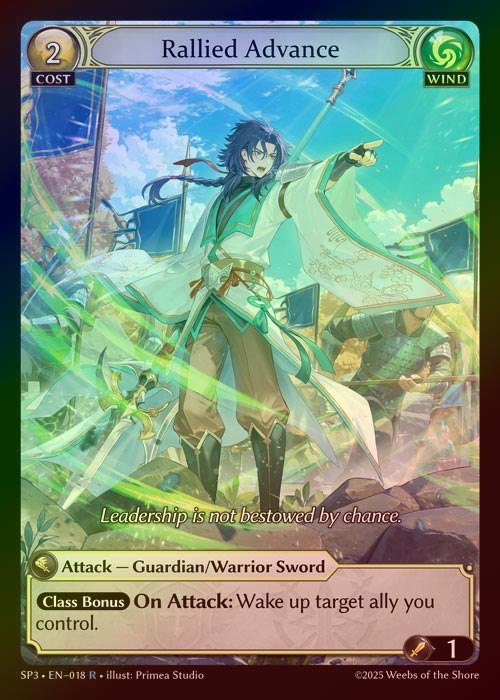 【FOIL】[Wind] Rallied Advance [SP3_018-R]