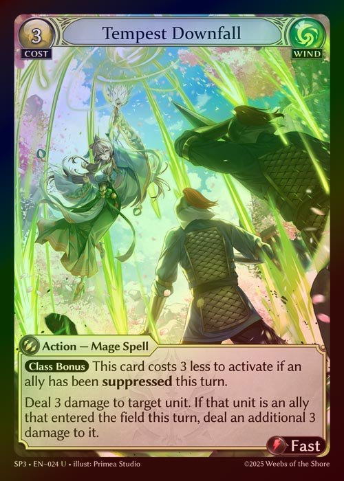 【FOIL】[Wind] Tempest Downfall [SP3_024-U]