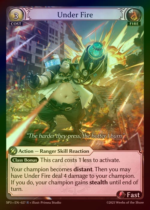 【FOIL】[Fire] Under Fire [SP3_027-R]