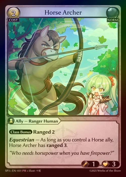 【FOIL】[Norm] Horse Archer [SP3_031-PR]