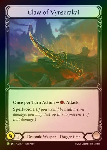 【CF】[Draconic] Claw of Vynserakai [GEM034-P]