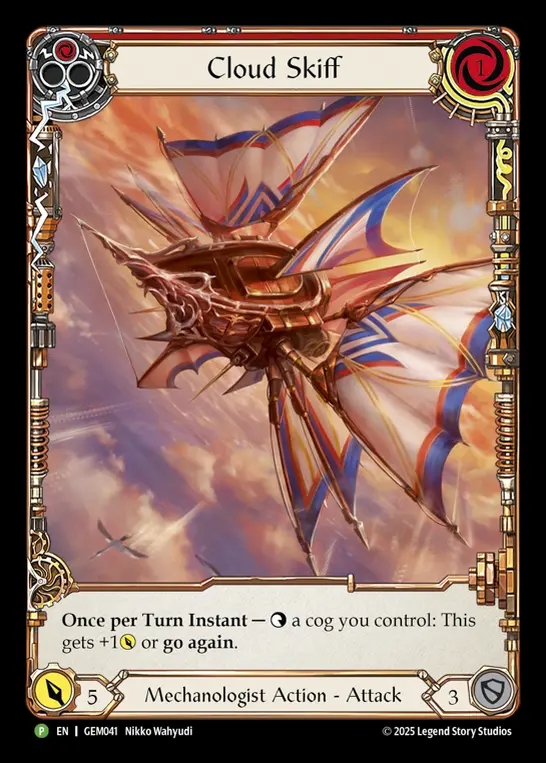 [Mechanologist] Cloud Skiff (Extended Art) (red) [GEM041-P]