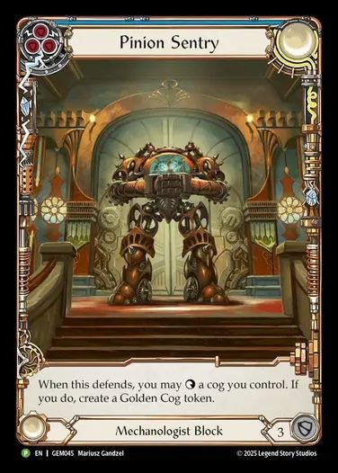 [Mechanologist] Pinion Sentry (Extended Art) (blue) [GEM045-P]