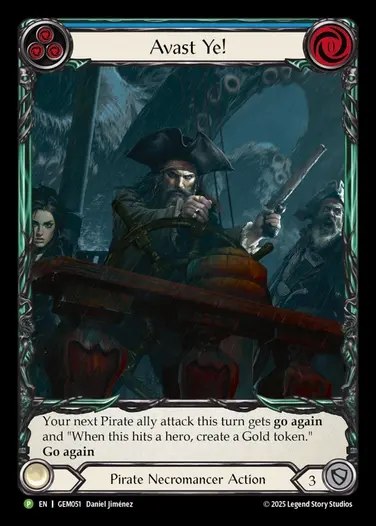 [Pirate Necromancer] Avast Ye! (Extended Art) (blue) [GEM051-P]