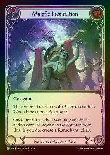 【CF】[Runeblade] Malefic Incantation(red)  [GEM075-P]