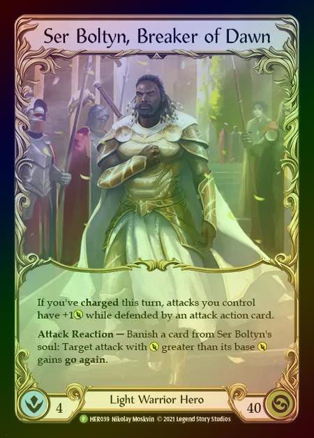 【RF】[Light Warrior] Ser Boltyn, Breaker of Dawn [HER039] (Promo) Rainbow Foil