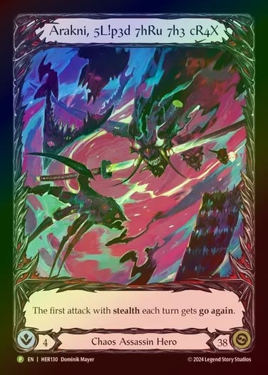 【CF】[Chaos Assassin] Arakni, 5L!p3d 7hRu 7h3 cR4X (Extended Art) [HER130-P]