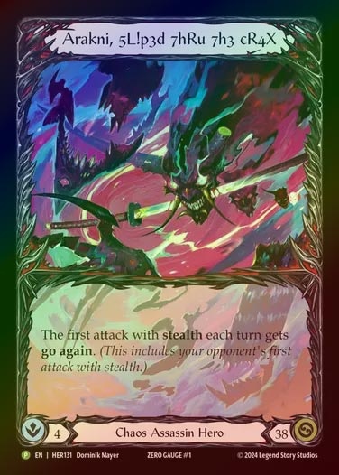 【RF】[Chaos Assassin] Arakni, 5L!p3d 7hRu 7h3 cR4X (Extended Art) [HER131-P]