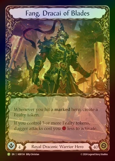 【RF】[Royal Draconic Warrior] Fang, Dracai of Blades (Extended Art) [HER134-P]