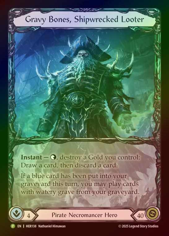 【RF】[Pirate Necromancer] Gravy Bones, Shipwrecked Looter (Extended Art) [HER138-P]
