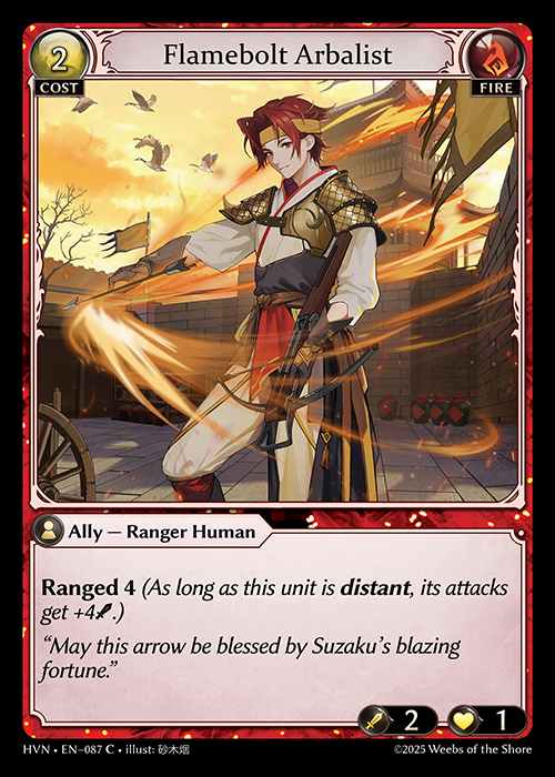 [Fire] Flamebolt Arbalist [HVN-087-C]