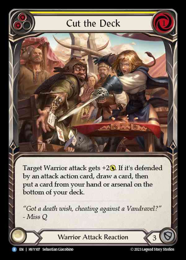 [Warrior] Cut the Deck (yellow) [HVY107-R]