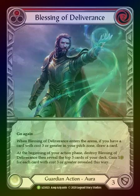 【RF】[Guardian] Blessing of Deliverance (red) [LGS023] (Promo) Rainbow Foil
