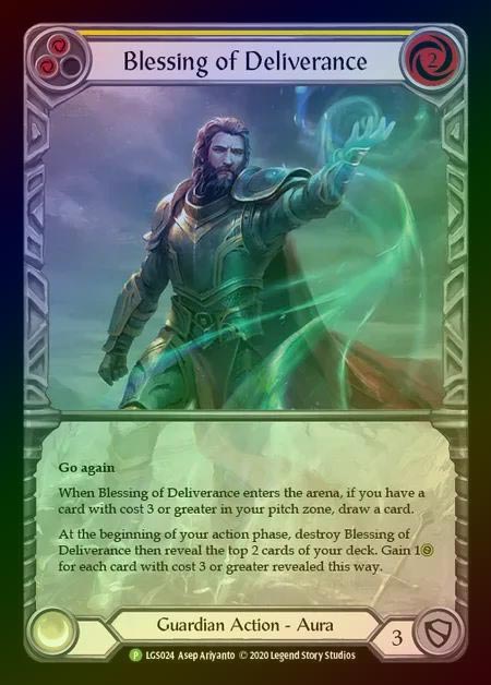 【RF】[Guardian] Blessing of Deliverance (yellow) [LGS024] (Promo) Rainbow Foil